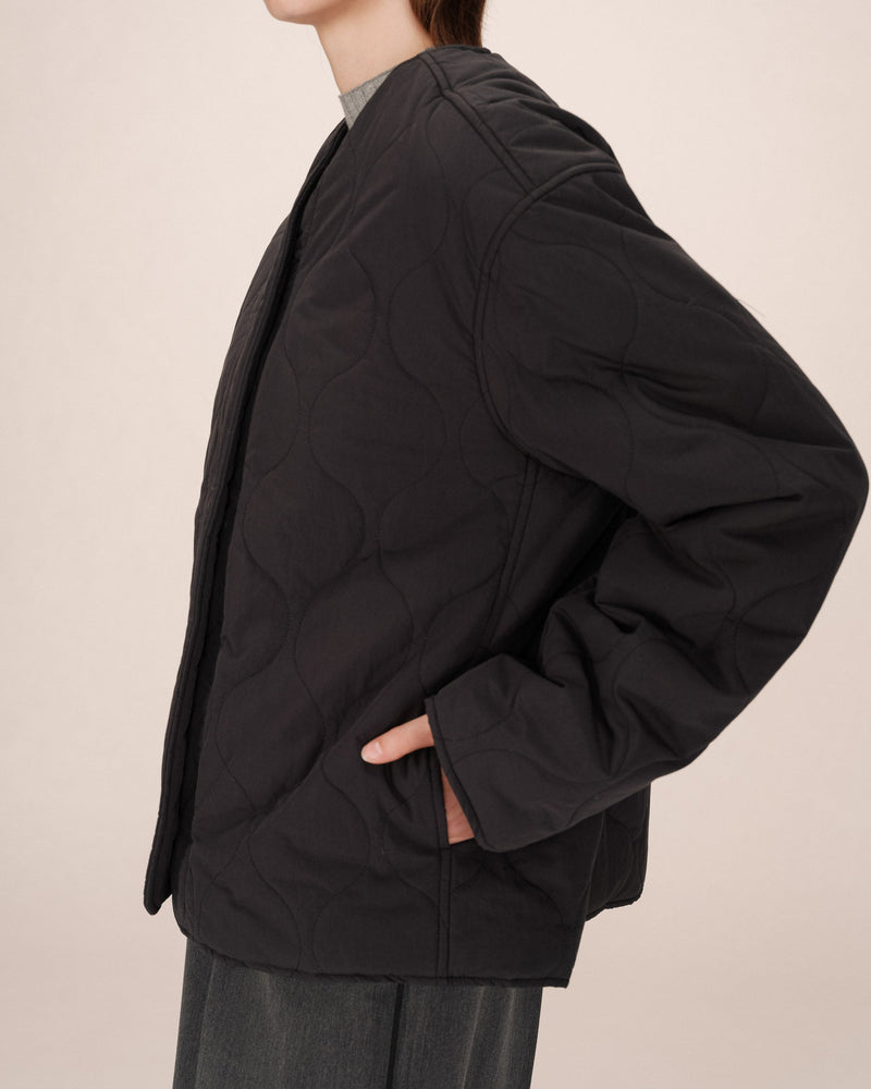 Shania Black Quilted Down Jacket