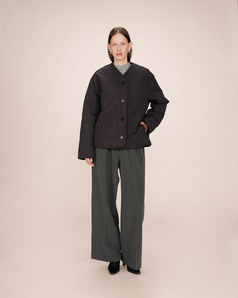 Shania Black Quilted Down Jacket