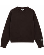 Pull À Col Rond En Maille Mélangée - Marron
