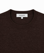 Pull À Col Rond En Maille Mélangée - Marron