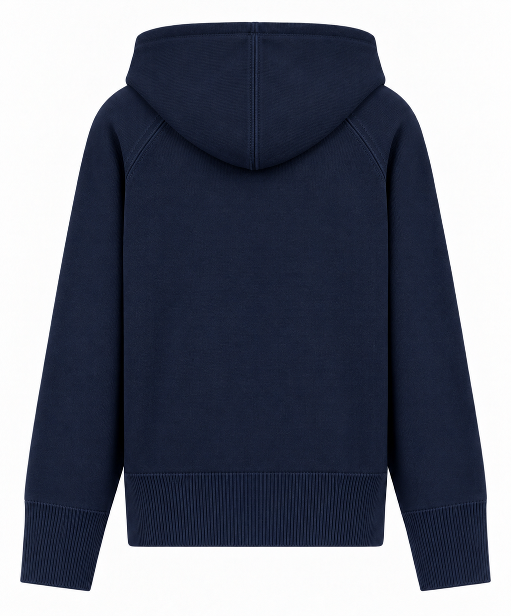 Pull À Capuche En Maille De Laine Melangée - Bleu Marine