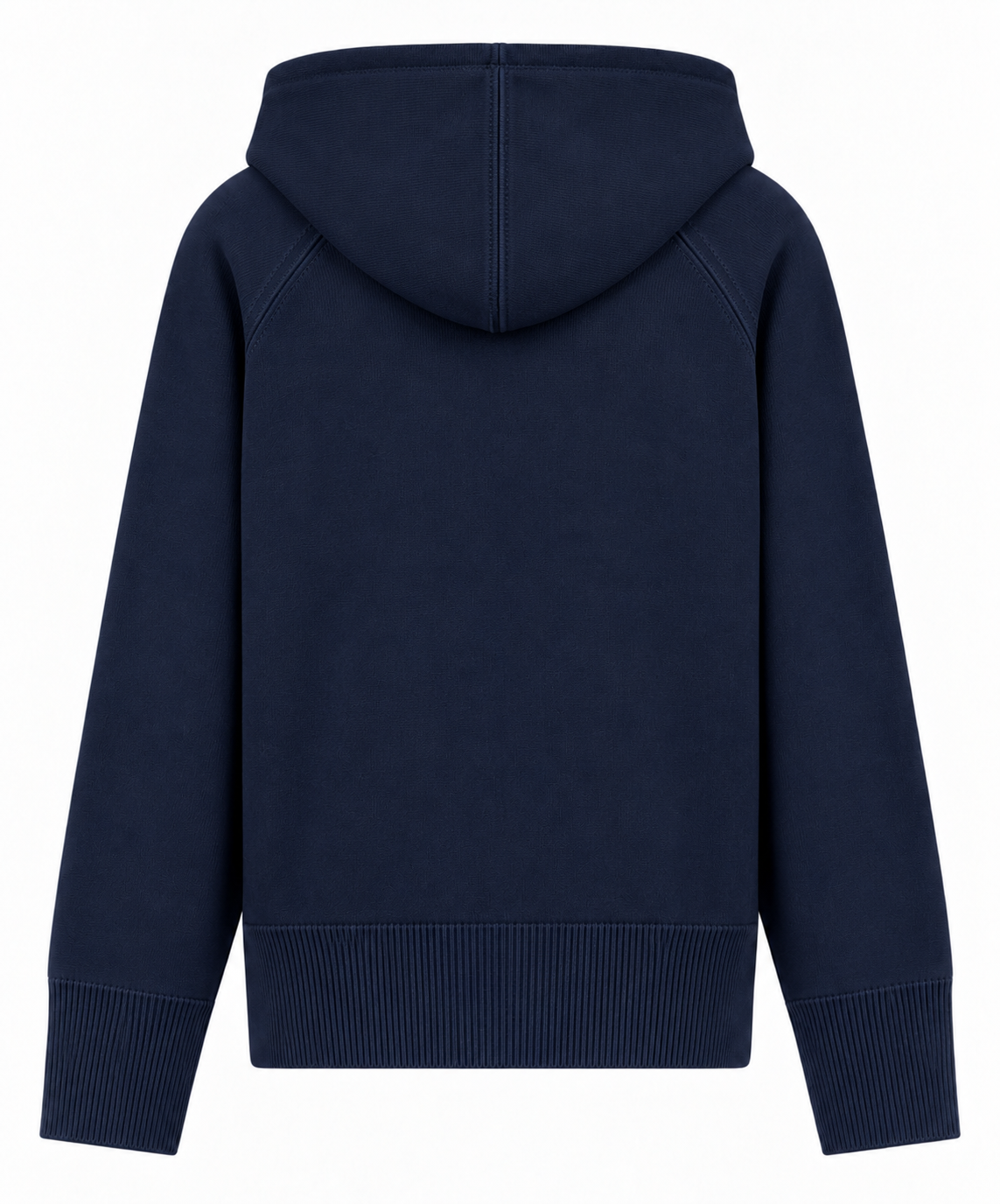 Pull À Capuche En Maille De Laine Melangée - Bleu Marine