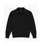 Jersey Polo De Lana Bordado - Negro
