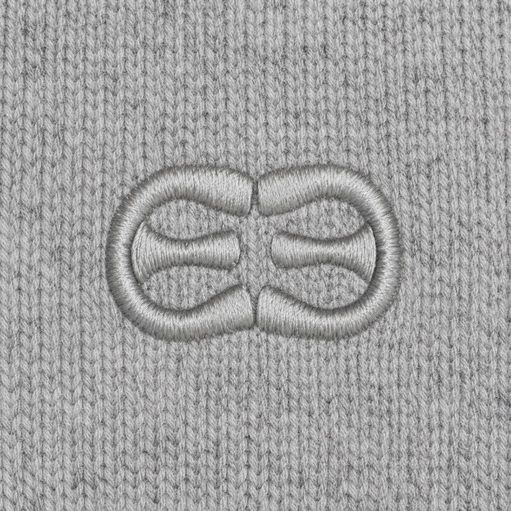 Maglione Dolcevita In Lana Ricamato - Grigio