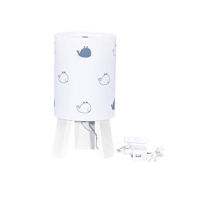 Lampe De Chevet En Coton Blanc