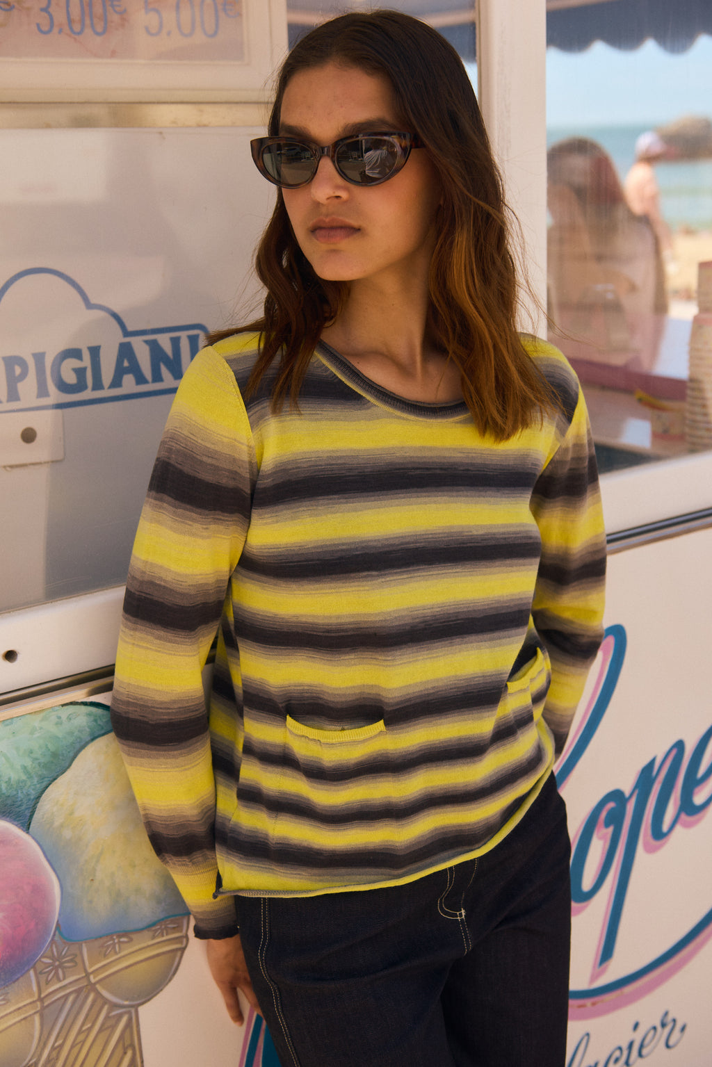 Jersey - Faustine - Amarillo Y Negro