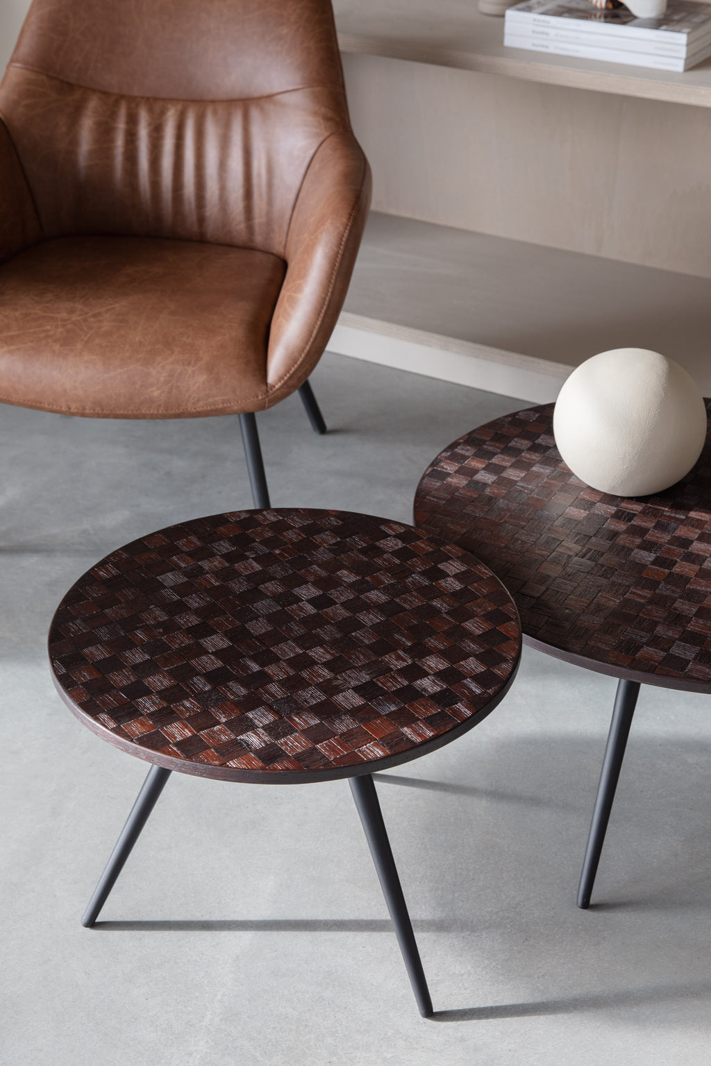 Webster - Set of 2 Coffee Tables - Teak - Brown
