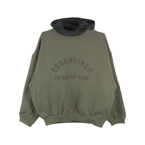 Hoodie Essentials Logo-Print Green Black - Vert - Mixte