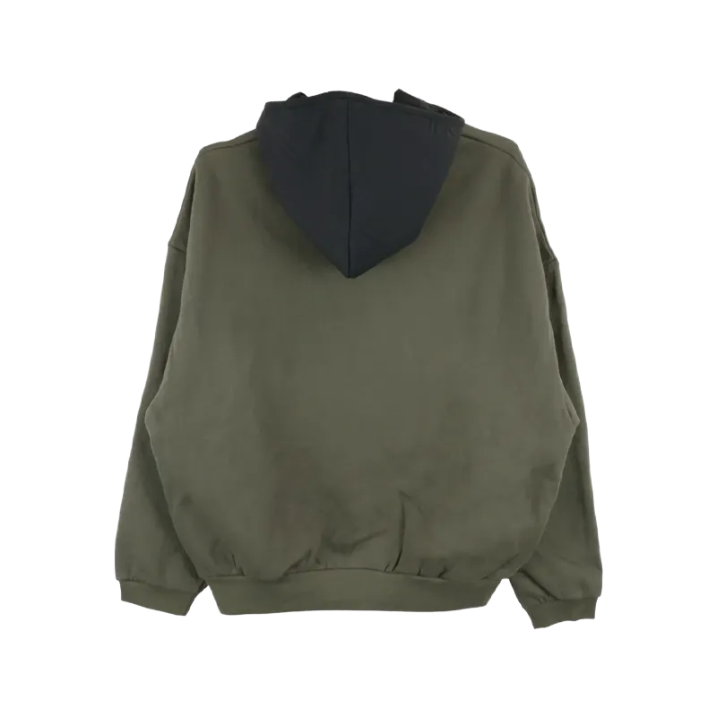 Hoodie Essentials Logo-Print Green Black - Vert - Mixte