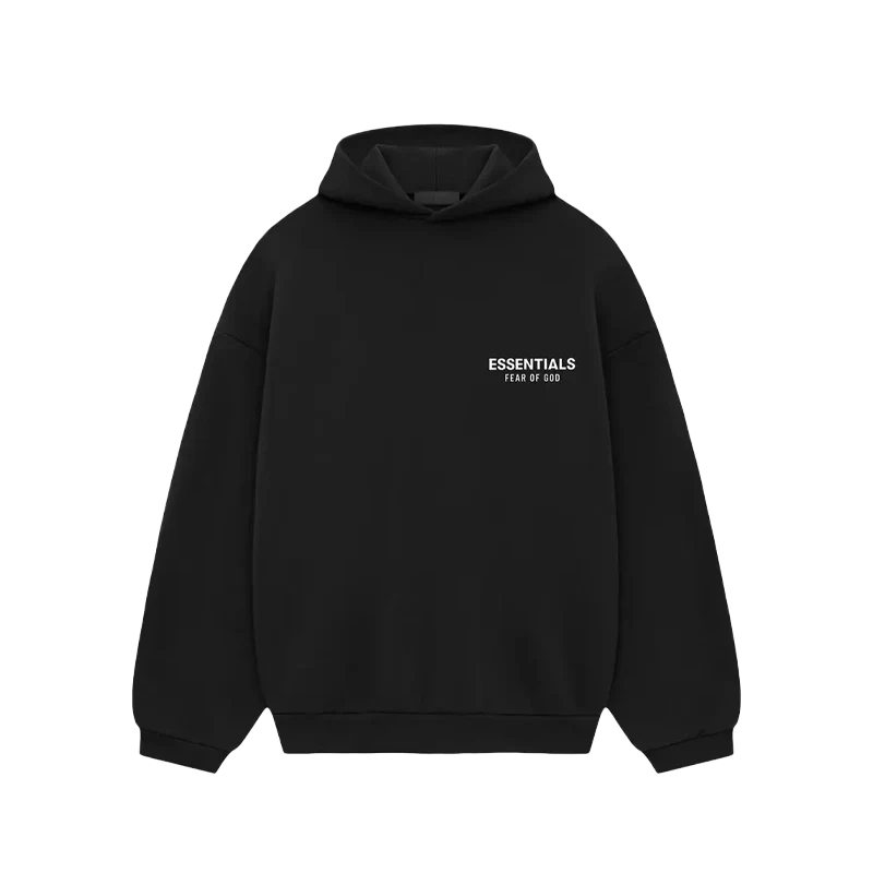 Hoodie Essentials Fleece Black - Noir - Mixte