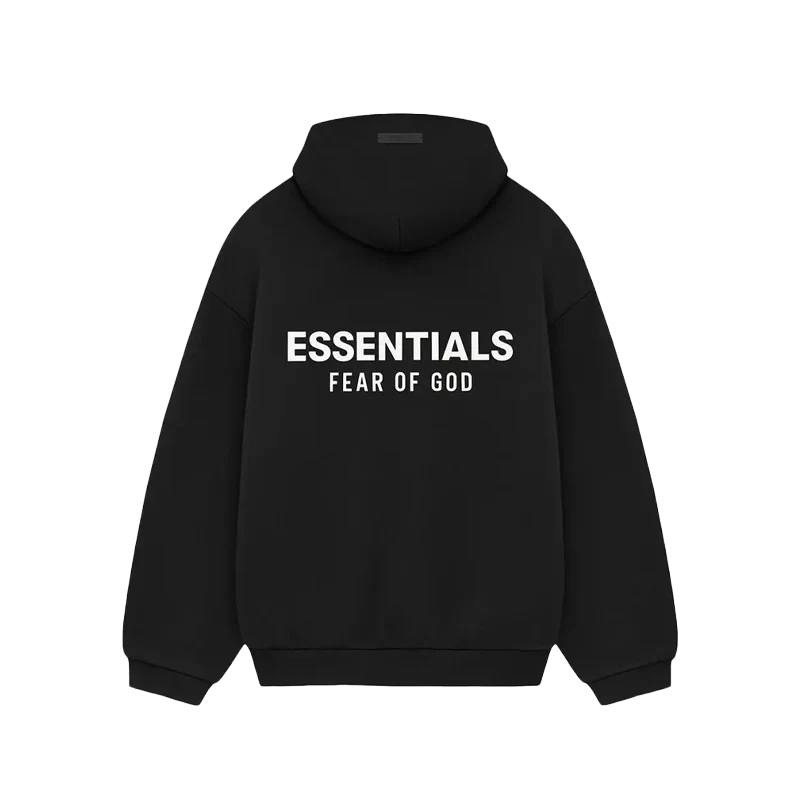 Hoodie Essentials Fleece Black - Noir - Mixte