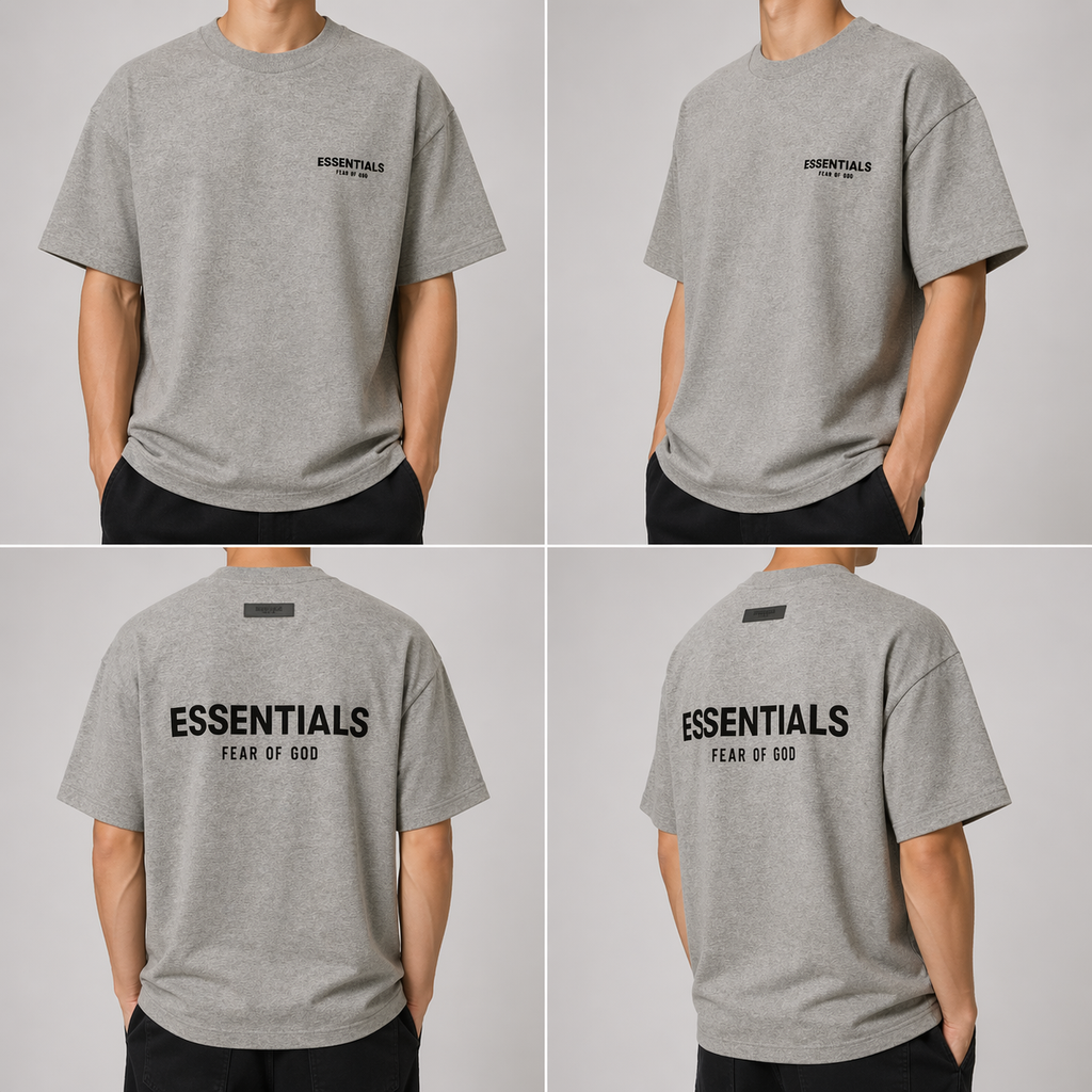 T-Shirt Essentials – Fear of God Essentials – Dark Oatmeal