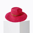 Chapeau Fedora Raphia Fushia