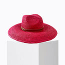 Chapeau Fedora Raphia Fushia