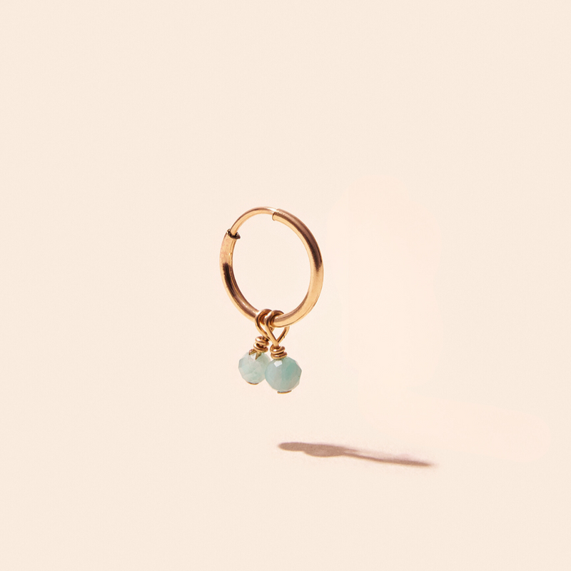 Boucles D'Oreilles - La Mini Paula Amazonite À L'Unité
