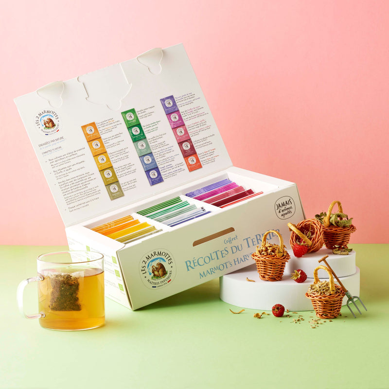 Coffret Récoltes Du Terrier - 15 Infusions Et Thés - 90 Sachets