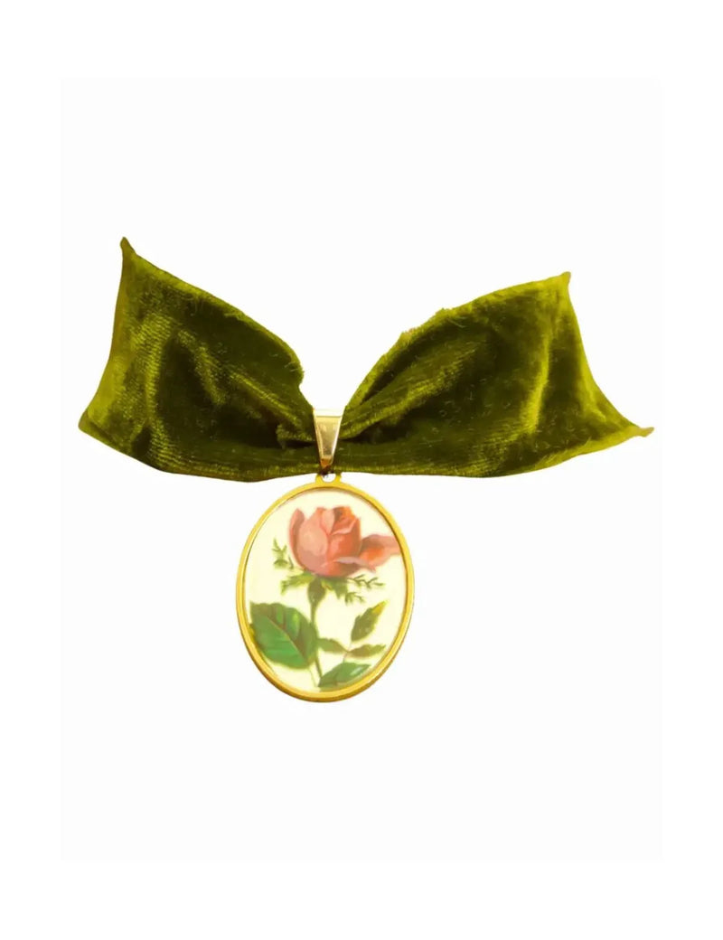 Choker Velours De Soie - Cabochon - 4 Modèles