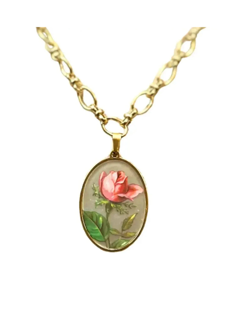 Collier Cabochon Floral - 5 Modèles