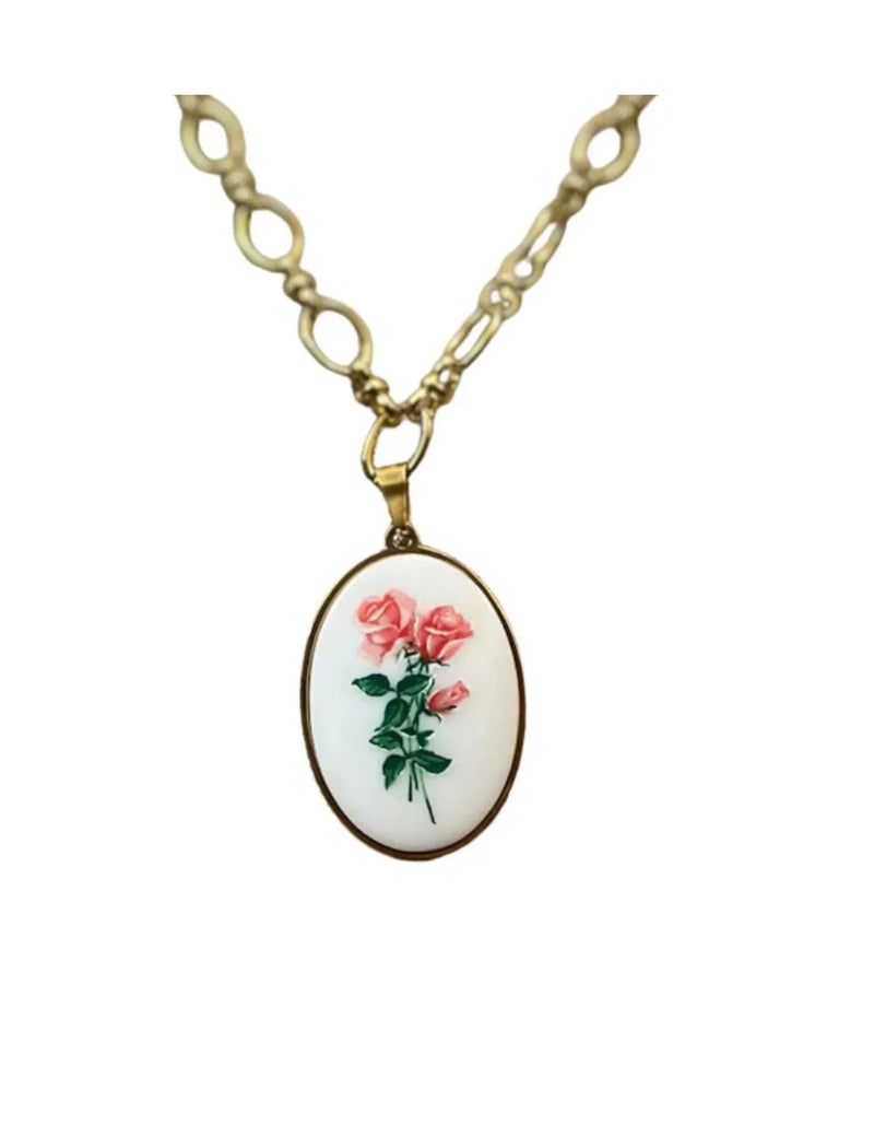 Collier Cabochon Floral - 5 Modèles