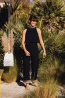 FLAIR BODYSUITS MADE IN TROYES FRANCE PANTALON TAILLE HAUTE BRODERIE NOIR ETE MAILLE