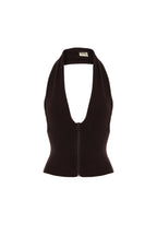 Top Flor Marron