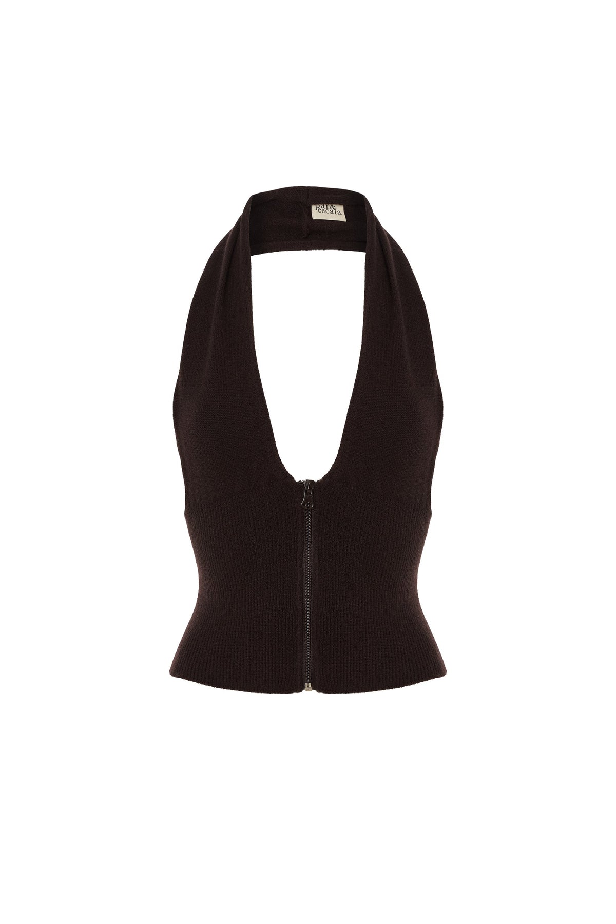 Top Flor Marron