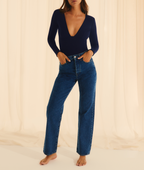 Body Navy Sparkles décolleté