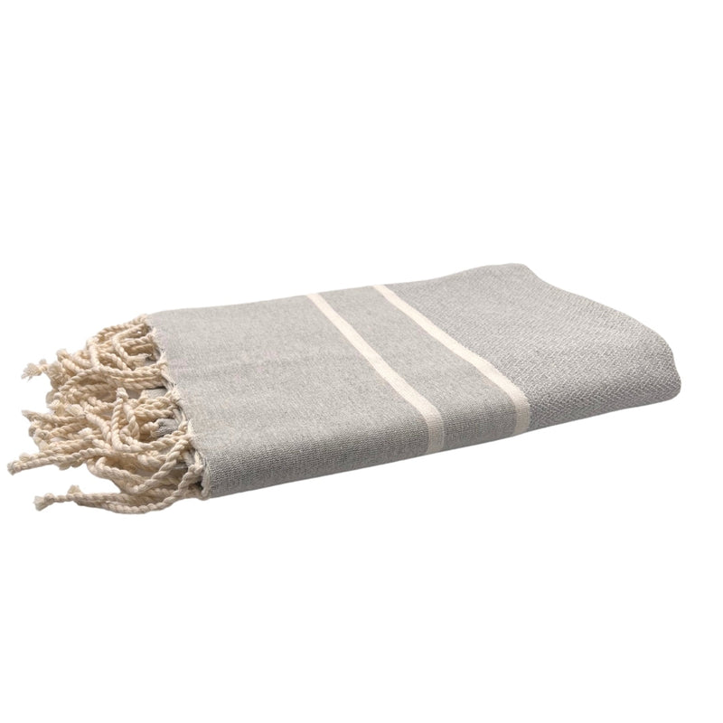 Fouta Chevrons Gris calcé - 100 x 200 cm | Beach Towel