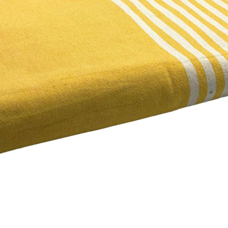 Fouta XXL Arthur Mustard Yellow - 200 x 300 cm | Large Beach Towel | Sofa Throw