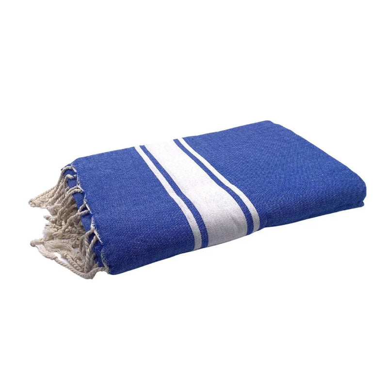 Fouta XXL Classique Bleu océan- 200 x 300 cm | Large Beach Towel | Sofa Throw