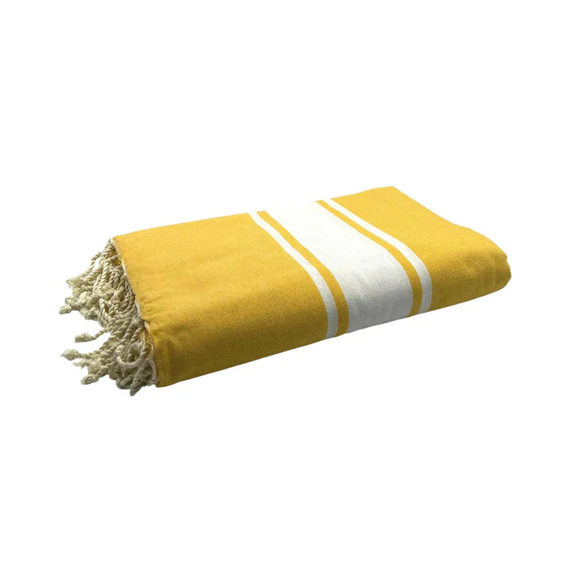 Fouta XXL Classique Jaune moutarde - 200 x 300 cm | Large Beach Towel | Sofa Throw