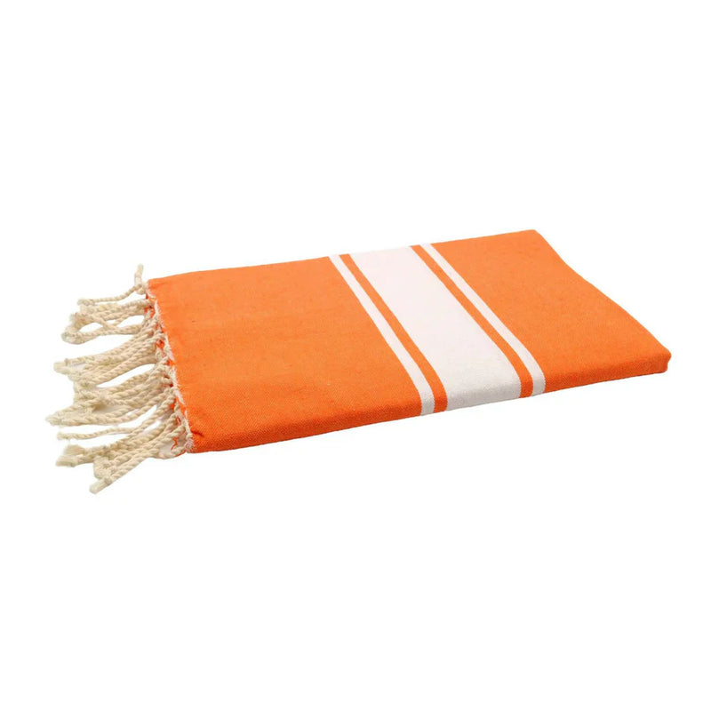 Fouta Tissage Plat Orange - 100 x 200 cm | Beach Towel