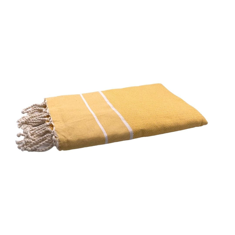 Fouta Chevrons Mustard Yellow - 100 x 200 cm | Beach Towel
