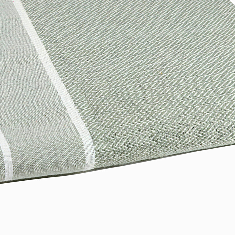 Fouta Chevrons Olive - 100 x 200 cm | Beach Towel