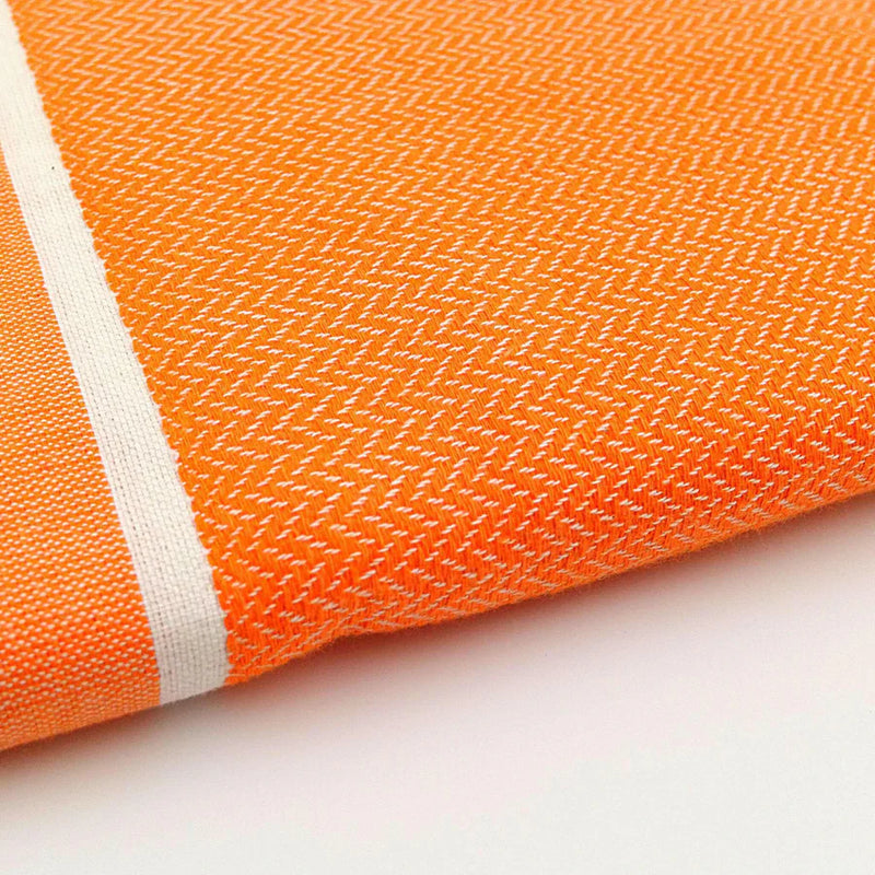 Fouta Chevrons Orange - 100 x 200 cm | Beach Towel