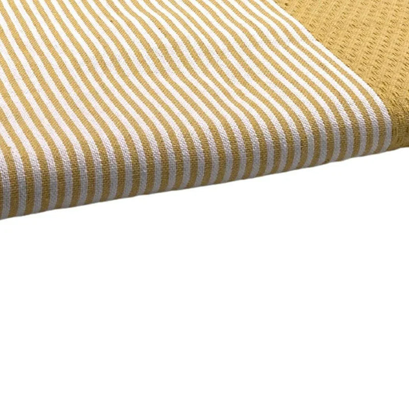 Fouta Honeycomb Mustard Yellow - 100 x 200 cm | Beach Towel