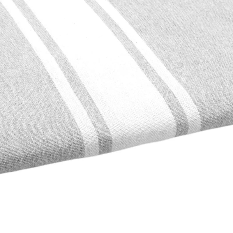 Fouta Tissage Plat Gris calcé - 100 x 200 cm | Beach Towel