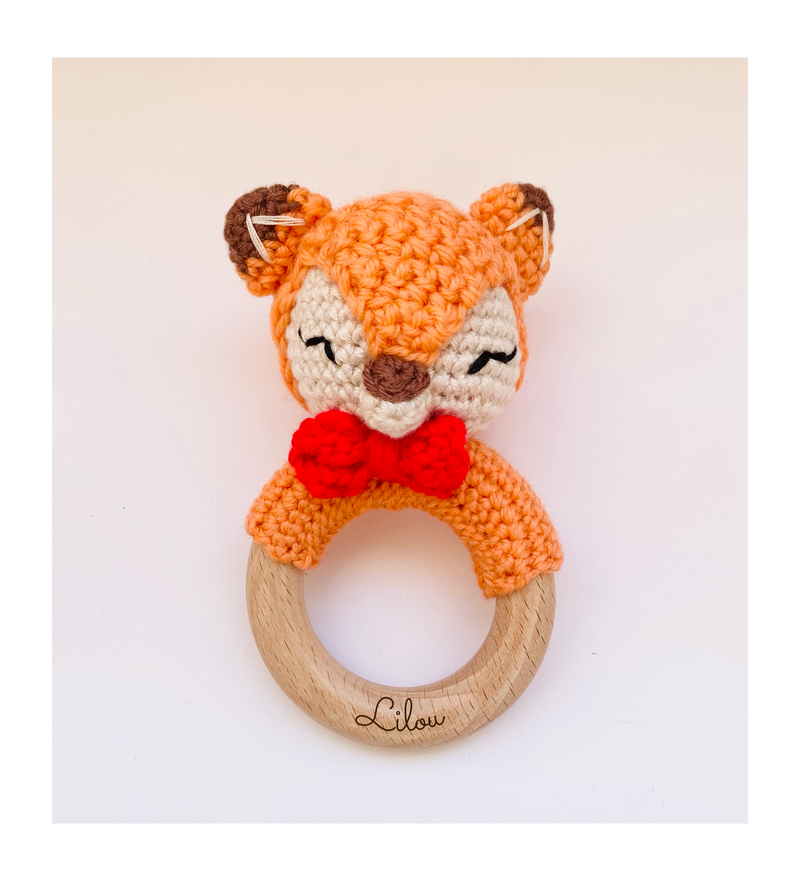Sonajero de bebé de ganchillo personalizado