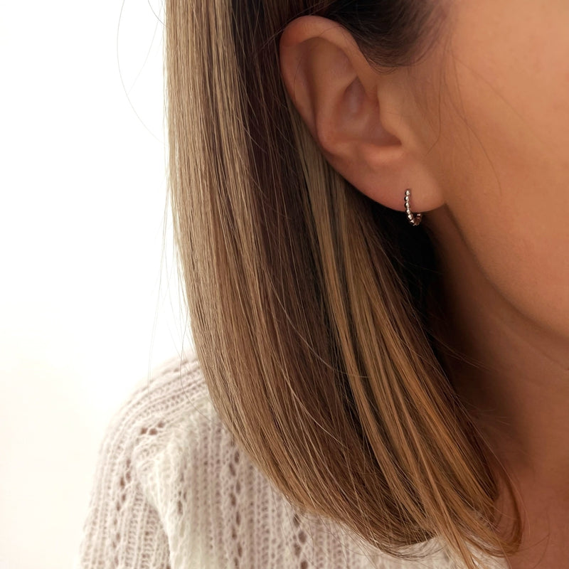 Pendientes mini aro “Lino” plata-Pendientes-instants-plaisirs-Instants Plaisirs • Joyas