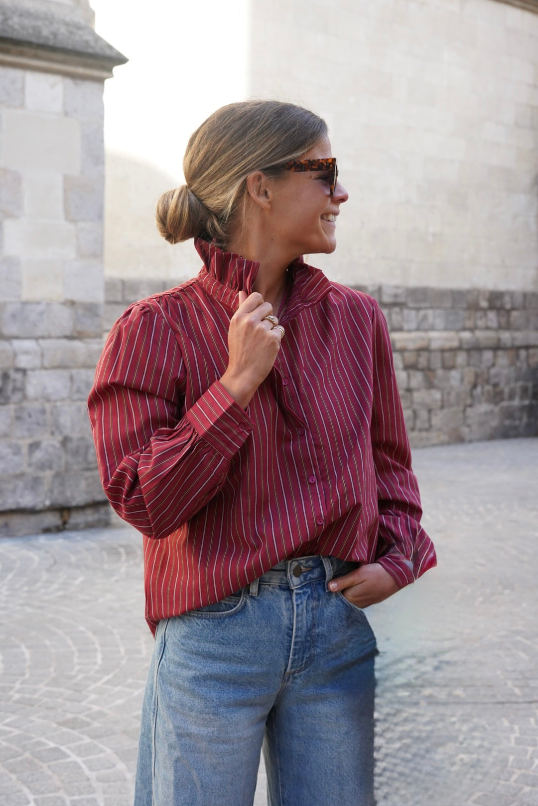 Félicie Rayure Terracotta Shirt