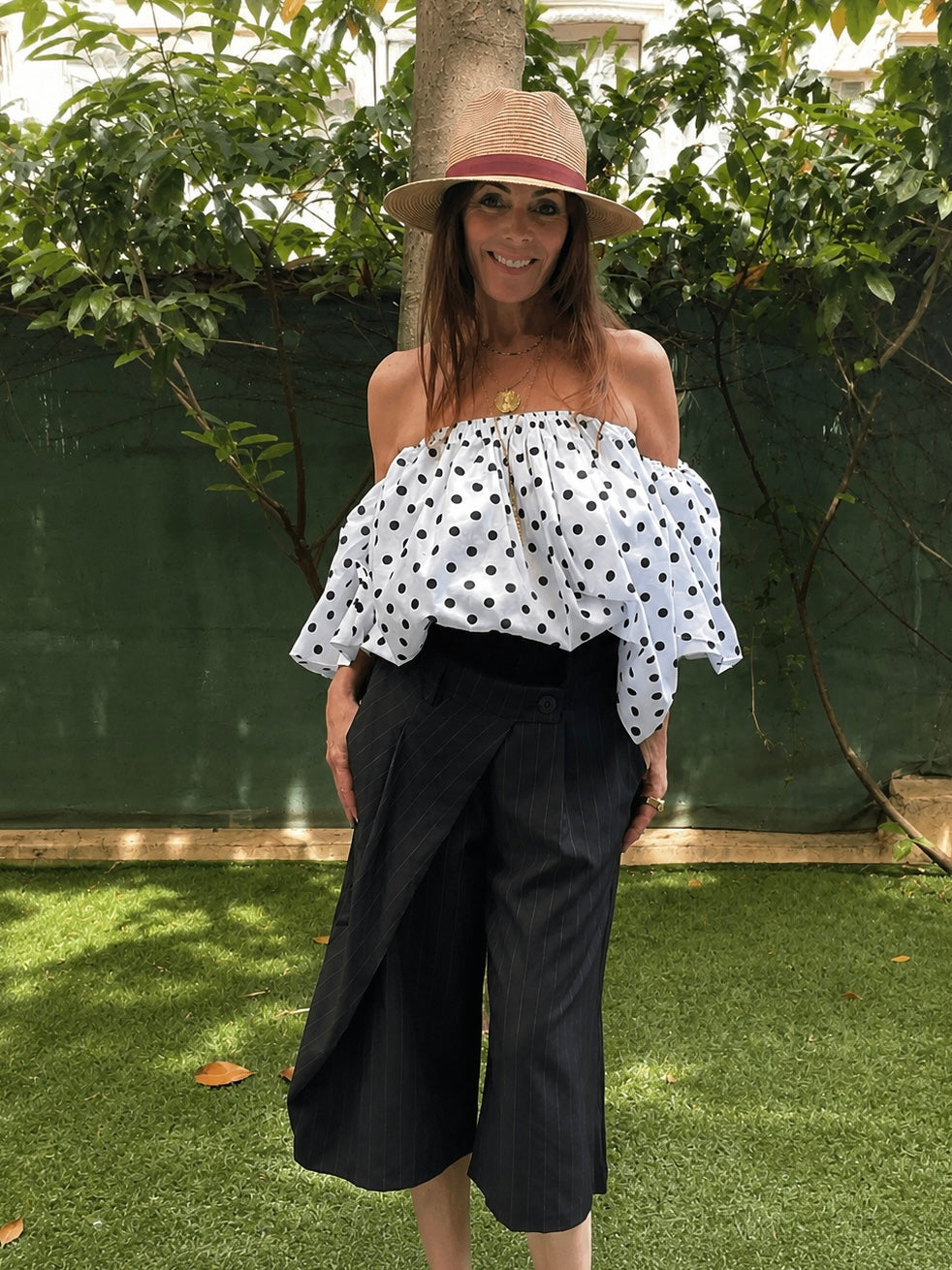 Top Carmen - Blanco/Negro
