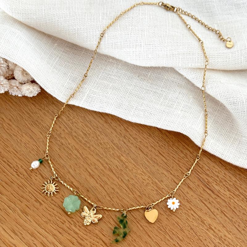Collier "Lisboa" acier-Colliers-Instants Plaisirs • Bijoux-Instants Plaisirs | Bijoux