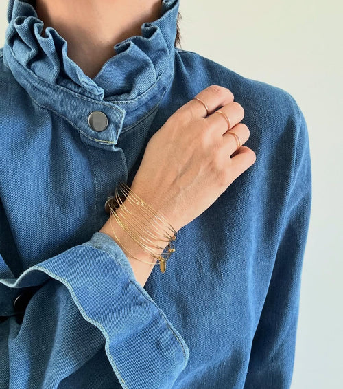 Lot De 7 Bracelet Semainier Baila Or