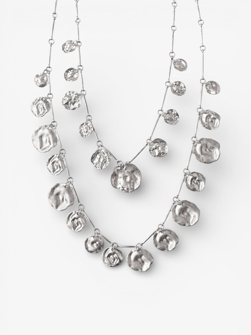 Double Satlite Platedado Necklace