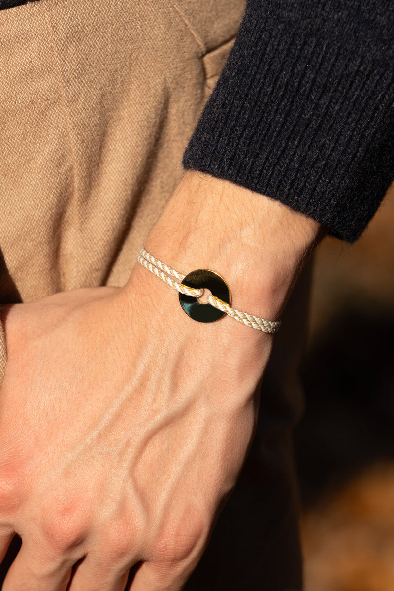 Bracelet Bordée - Or Noir Pailleté