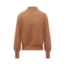 Alma Deia - Pull Col Cheminé Mohair - Marron - Femme