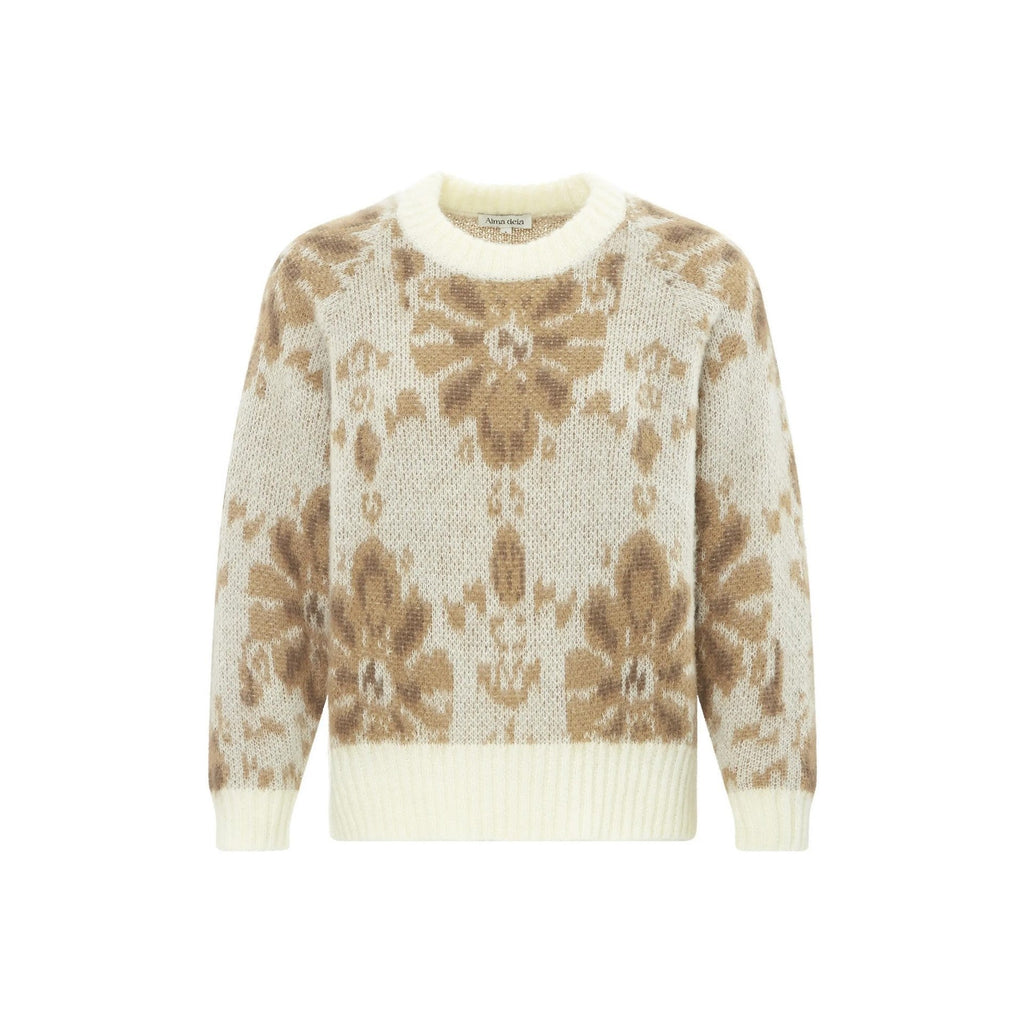 Alma Deia - Pull Jacquard Laine Mérinos - Blanc Cassé - Femme