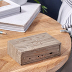 Reloj despertador Flip Click - Efecto madera de fresno blanco