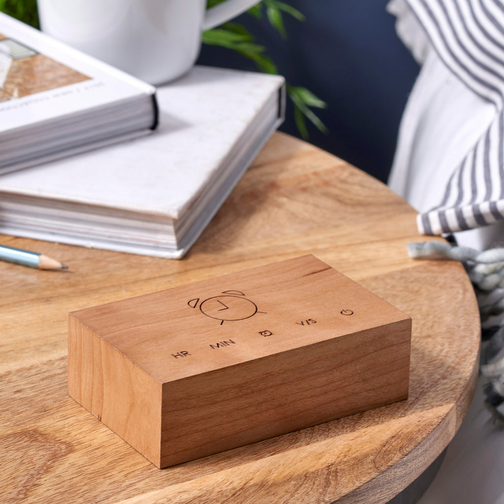Reveil Flip Click - Cerisier Naturel