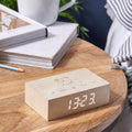 Reveil Flip Click - Erable Naturel Blanc